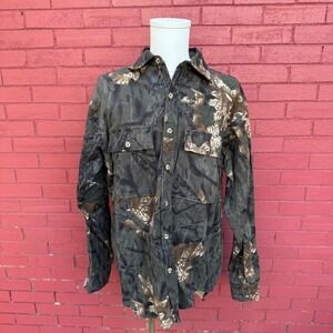 Vtg‎ NWT American Outfitter Garments Shacket Mens Large Camo Camouflage Button